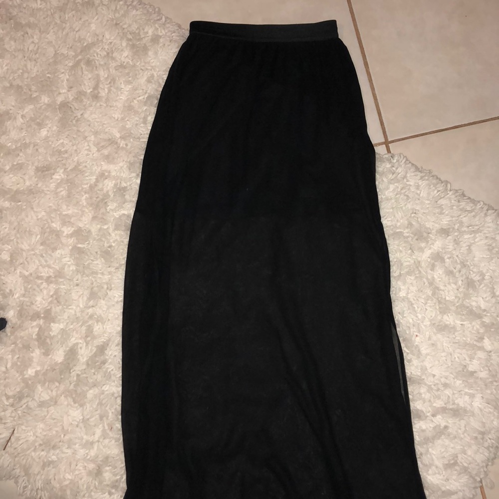 Long sheer maxi skirt!